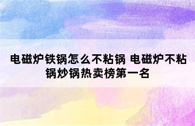 电磁炉铁锅怎么不粘锅 电磁炉不粘锅炒锅热卖榜第一名